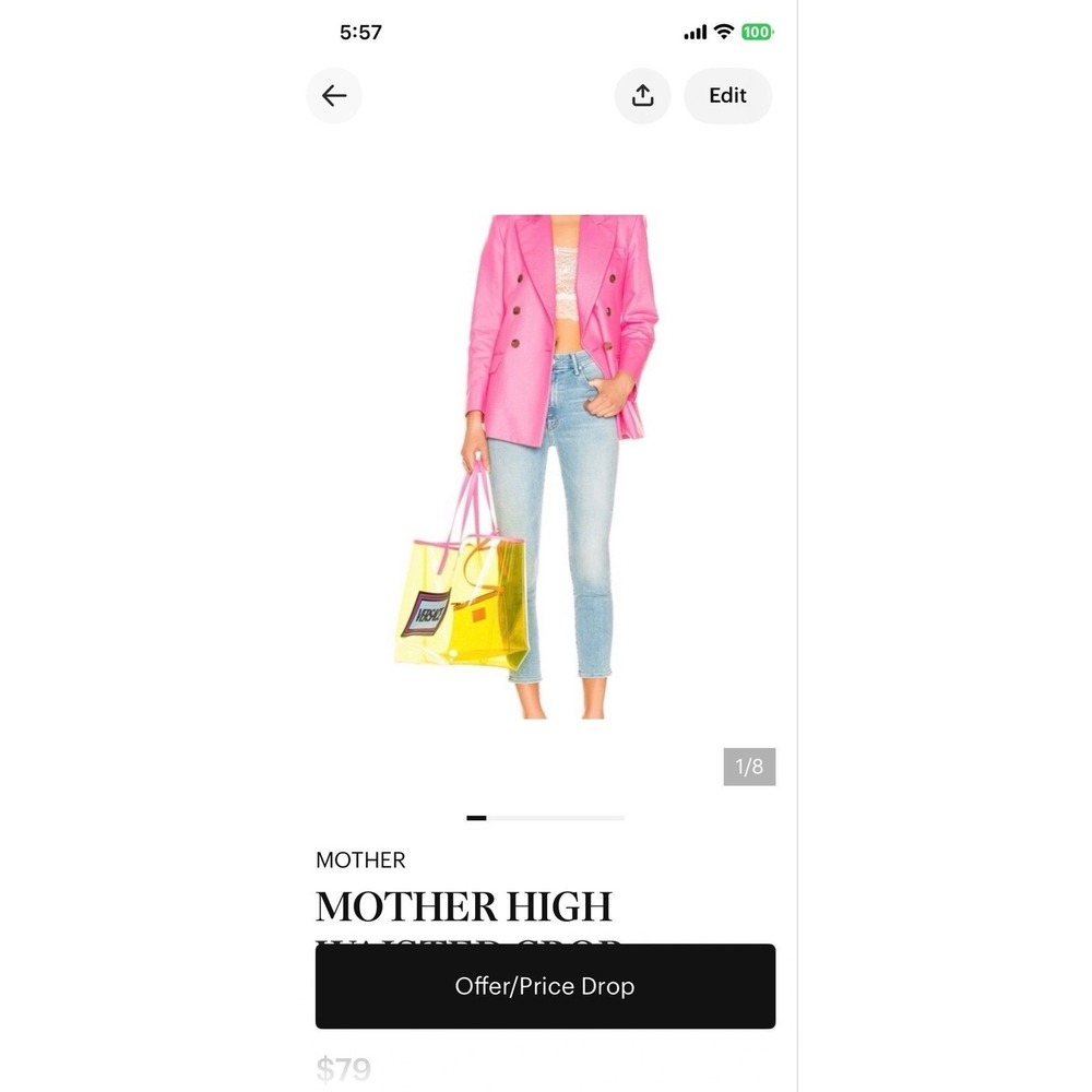 Mother High Waisted Looker Crop